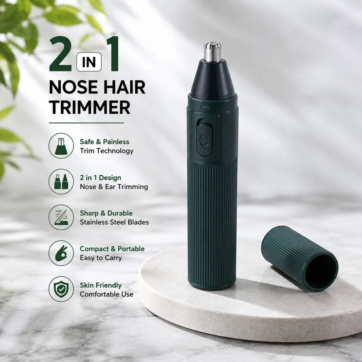 2-in-1 Precision Nose Hair Trimmer