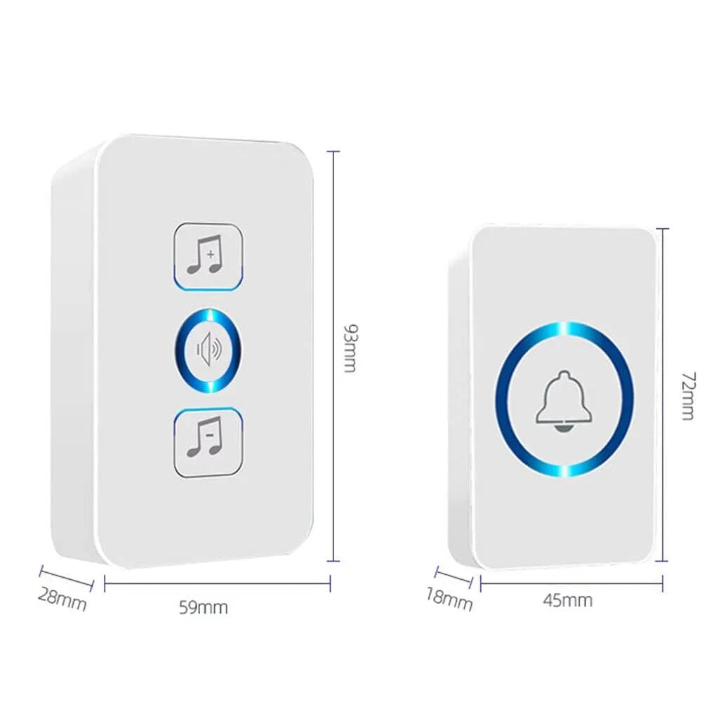 Wireless Doorbell Chime with Emergency Alert Button & 32 Melodies
