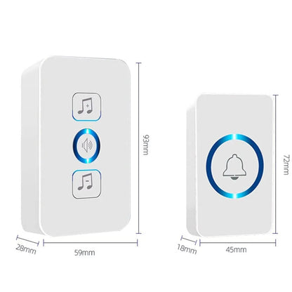 Wireless Doorbell Chime with Emergency Alert Button & 32 Melodies