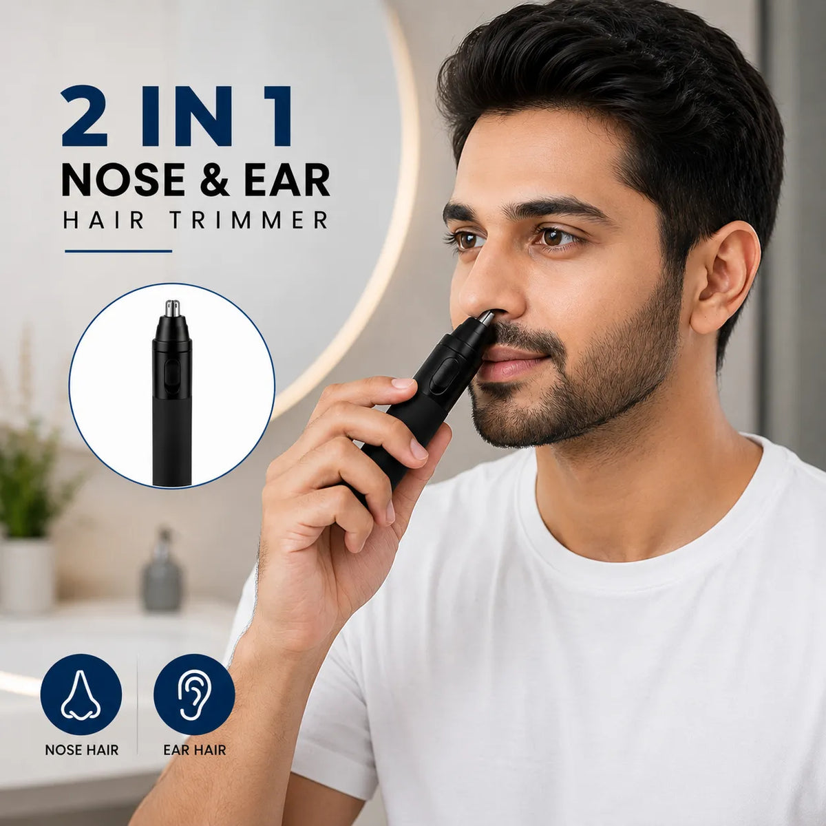 2-in-1 Precision Nose Hair Trimmer