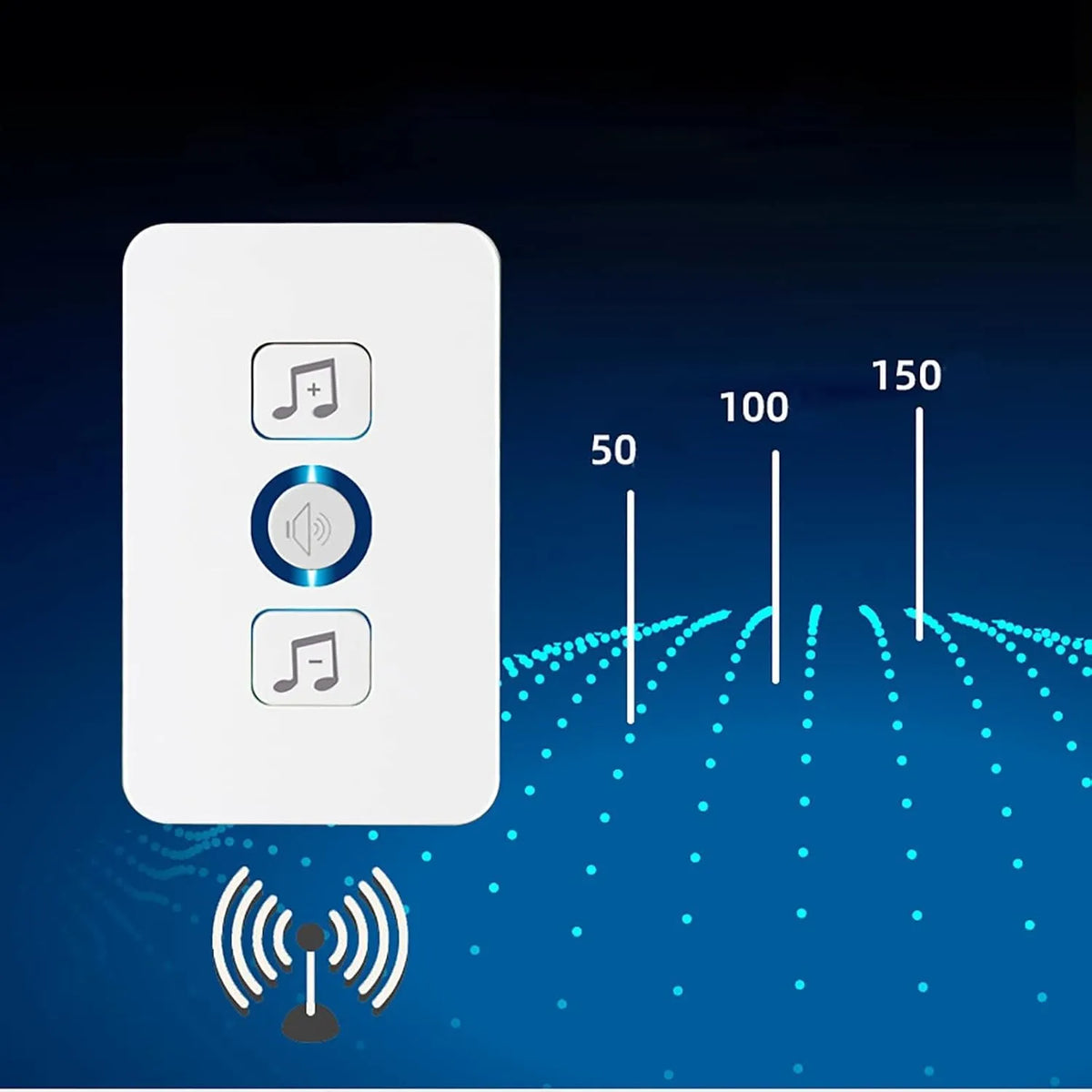 Wireless Doorbell Chime with Emergency Alert Button & 32 Melodies
