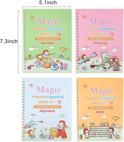Magic Practice Copybook (10 Refill, 4 Book, 1 Pen, 1 Grip)