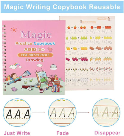 Magic Practice Copybook (10 Refill, 4 Book, 1 Pen, 1 Grip)