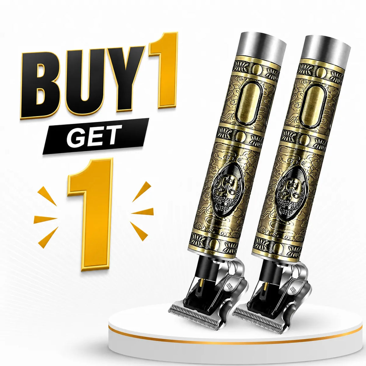 Stylish Gold-Finish Hair Trimmer – Buy 1 Get 1 Free