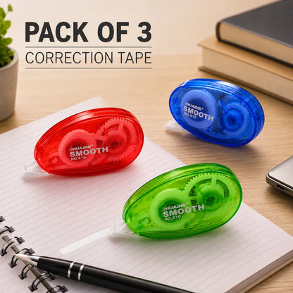 Smooth-Glide Correction Tape – Pack of 3