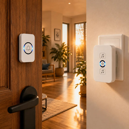Wireless Doorbell Chime with Emergency Alert Button & 32 Melodies
