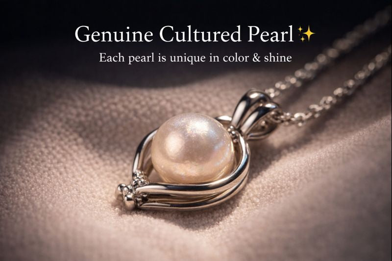 Freshwater Shell Canned Oyster Ocean Love Real Pearl Necklace Set