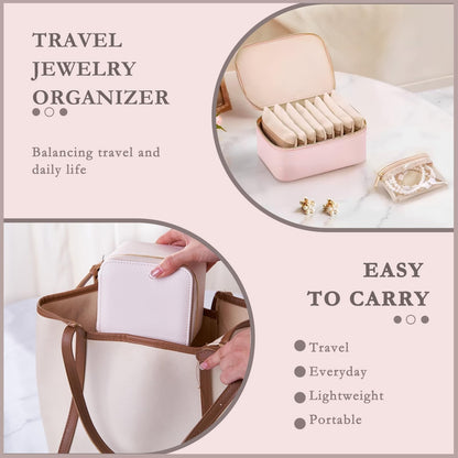 Portable Jewellery Organizer Bag with Zipper Bags