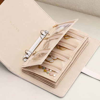 Luxury Portable Leather Jewelry Storage Book | Elegant, Secure & Take It Everywhere