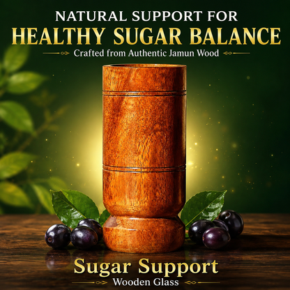 Sugar Balance Jamun Wood Water Glass (100% Ayurvedic)
