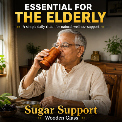 Sugar Balance Jamun Wood Water Glass (100% Ayurvedic)
