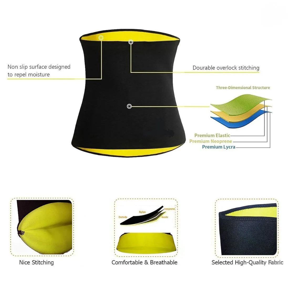 Unisex Tummy Shaper and Sweat Slimming Belt