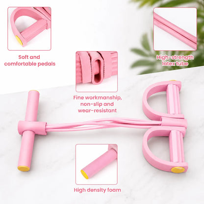 4-Tube Yoga Pedal Puller Resistance Band Exerciser