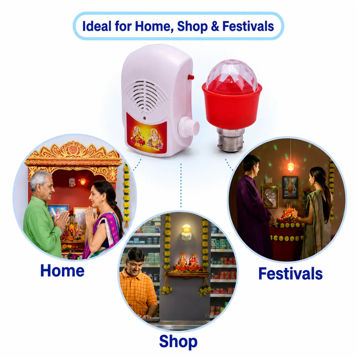 35-in-1 Devotional Mantra Device + Free Decorative LED Light