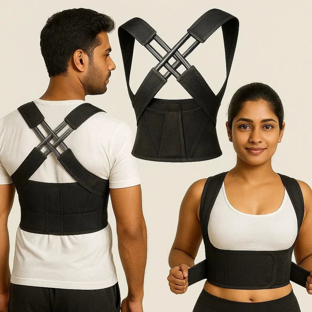 Adjustable Back Posture Corrector Back Support Belt | Back Pain Back Straight And Shoulder Support Belt