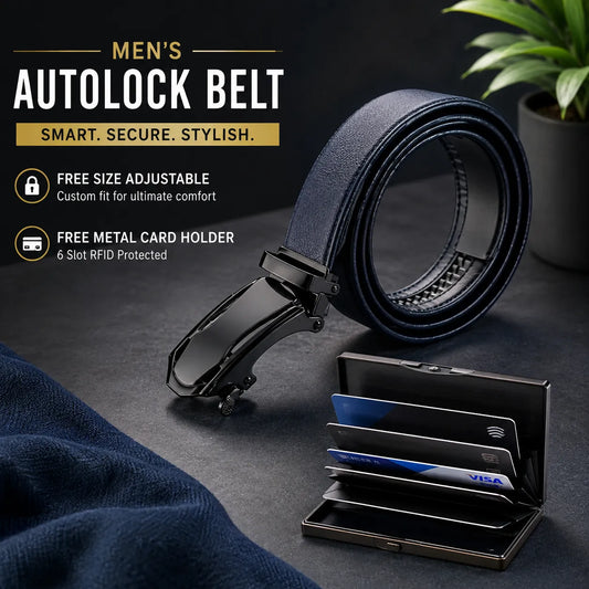 Men’s Adjustable Free-Size Belt with Wallet