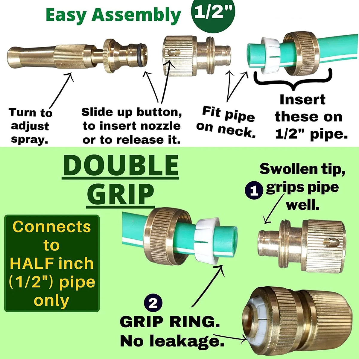Quick-Flow High-Pressure Brass Spray Nozzle