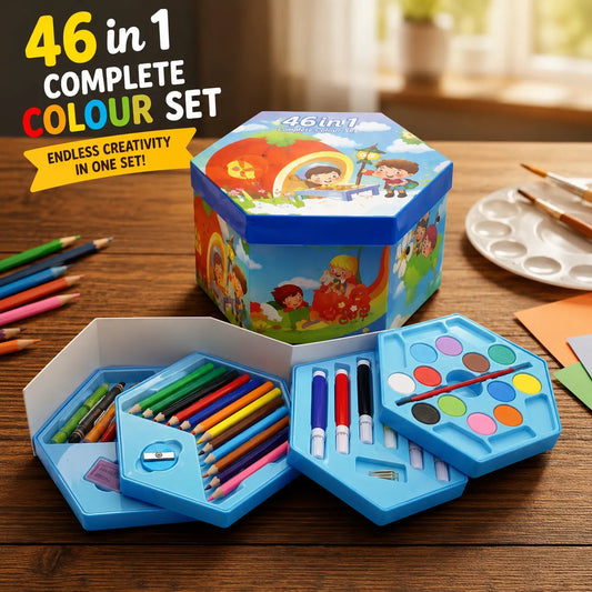 46-Piece Complete Multi-Color Creative Art Set