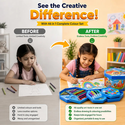 46-Piece Complete Multi-Color Creative Art Set