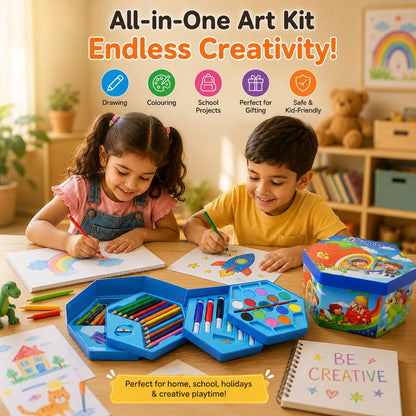 46-Piece Complete Multi-Color Creative Art Set