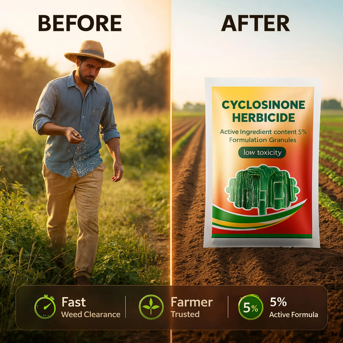 Cyclosinone Herbicide Granules