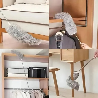 Extendable Microfiber Duster & Bendable for High Ceiling Fans, Window Blinds, Furniture