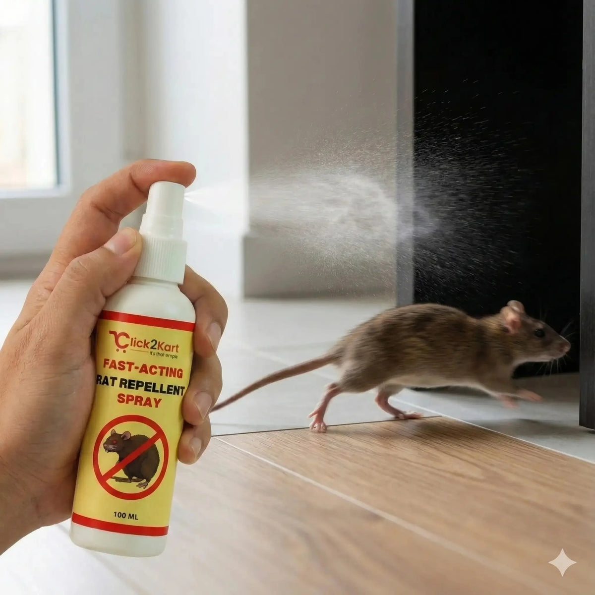 Fast-Acting Rat Repellent Spray | Herbal Rodent Control | Safe & Easy Home Protection