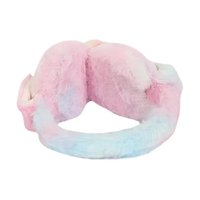 Girls Winter Plush Earmuffs with Moving Bunny Ears – Soft, Warm & Super Cute Ear Warmer