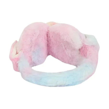 Girls Winter Plush Earmuffs with Moving Bunny Ears – Soft, Warm & Super Cute Ear Warmer