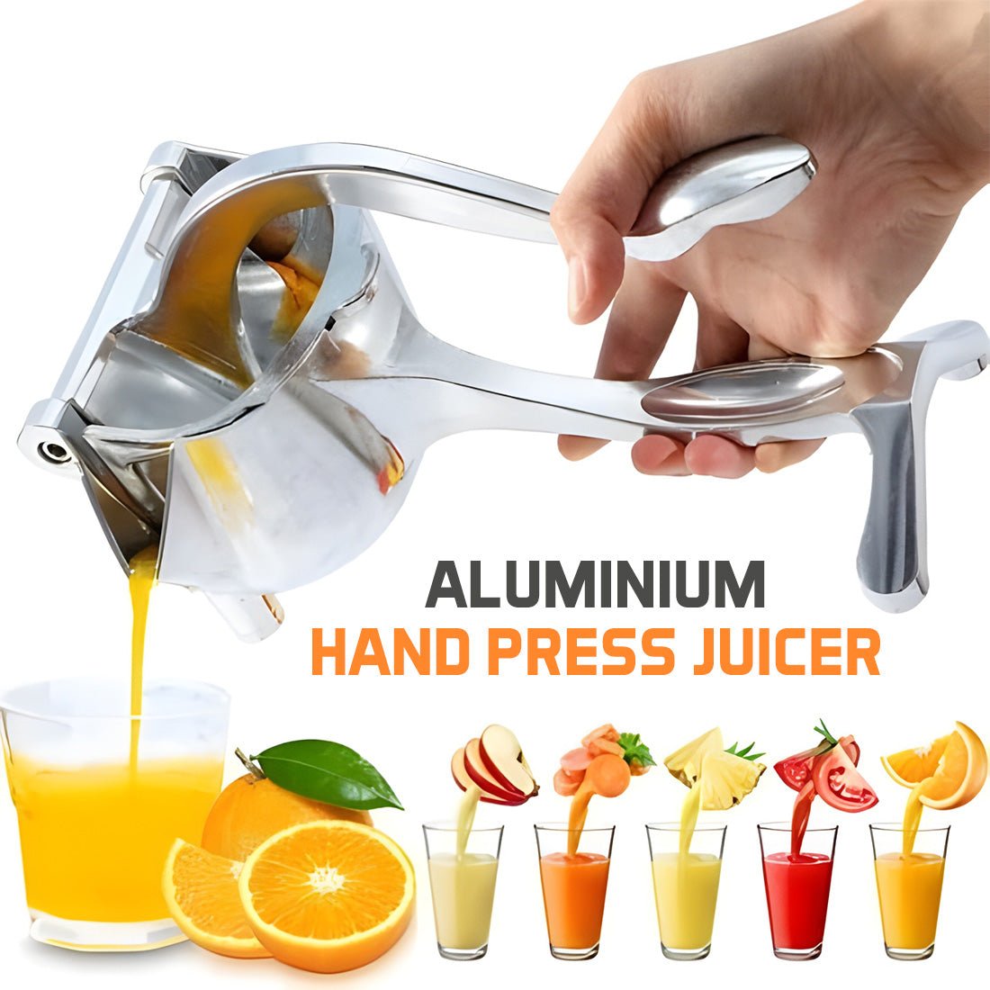 Heavy-Duty Aluminum Hand Press Citrus Juicer