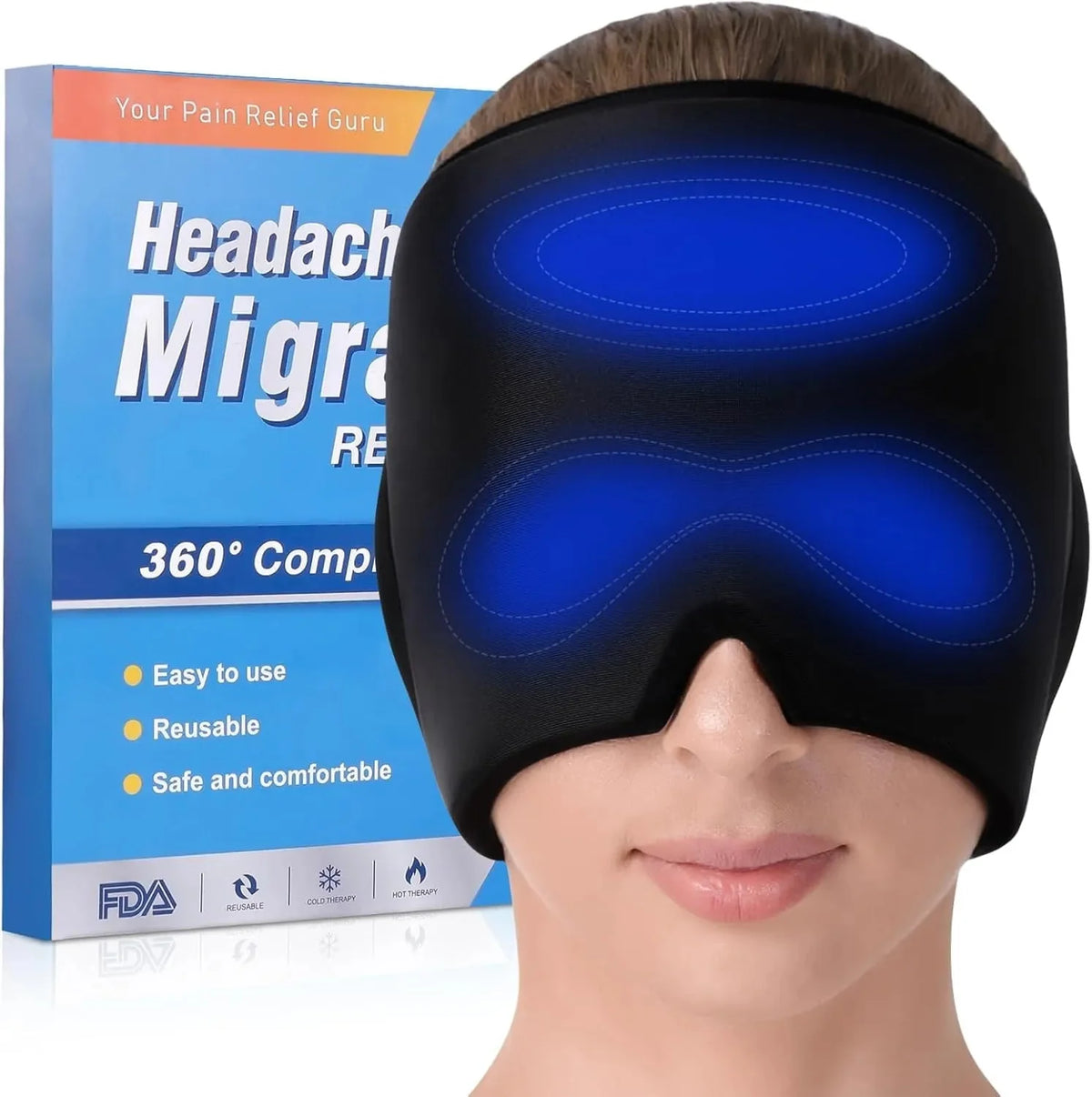 Headache Relief Band – Soothing, Drug-Free Pain Relief for Headaches & Stress