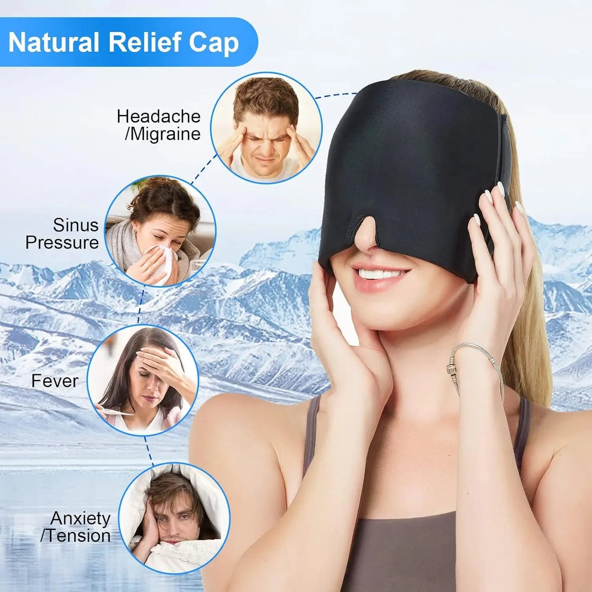 Headache Relief Band – Soothing, Drug-Free Pain Relief for Headaches & Stress