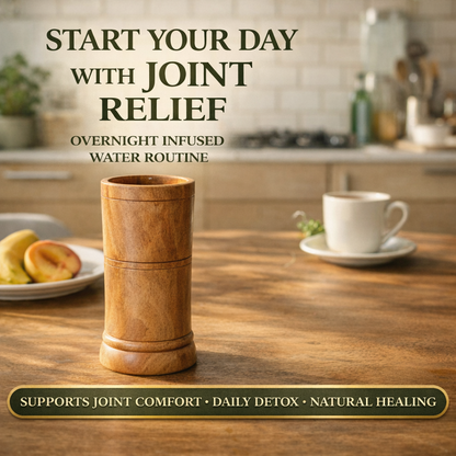 Joint Pain Relief Wooden Water Glass
