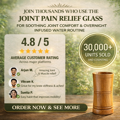 Joint Pain Relief Wooden Water Glass