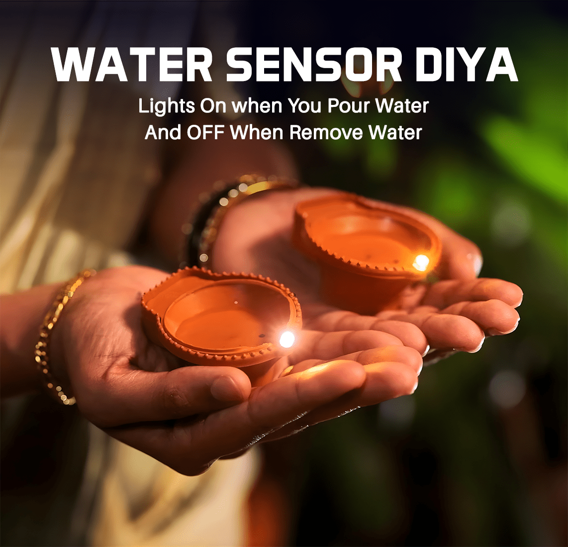 LED Water Sensor Diyas – Plastic Floating Diyas with Ambient Lights