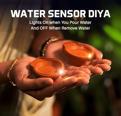 LED Water Sensor Diyas – Plastic Floating Diyas with Ambient Lights