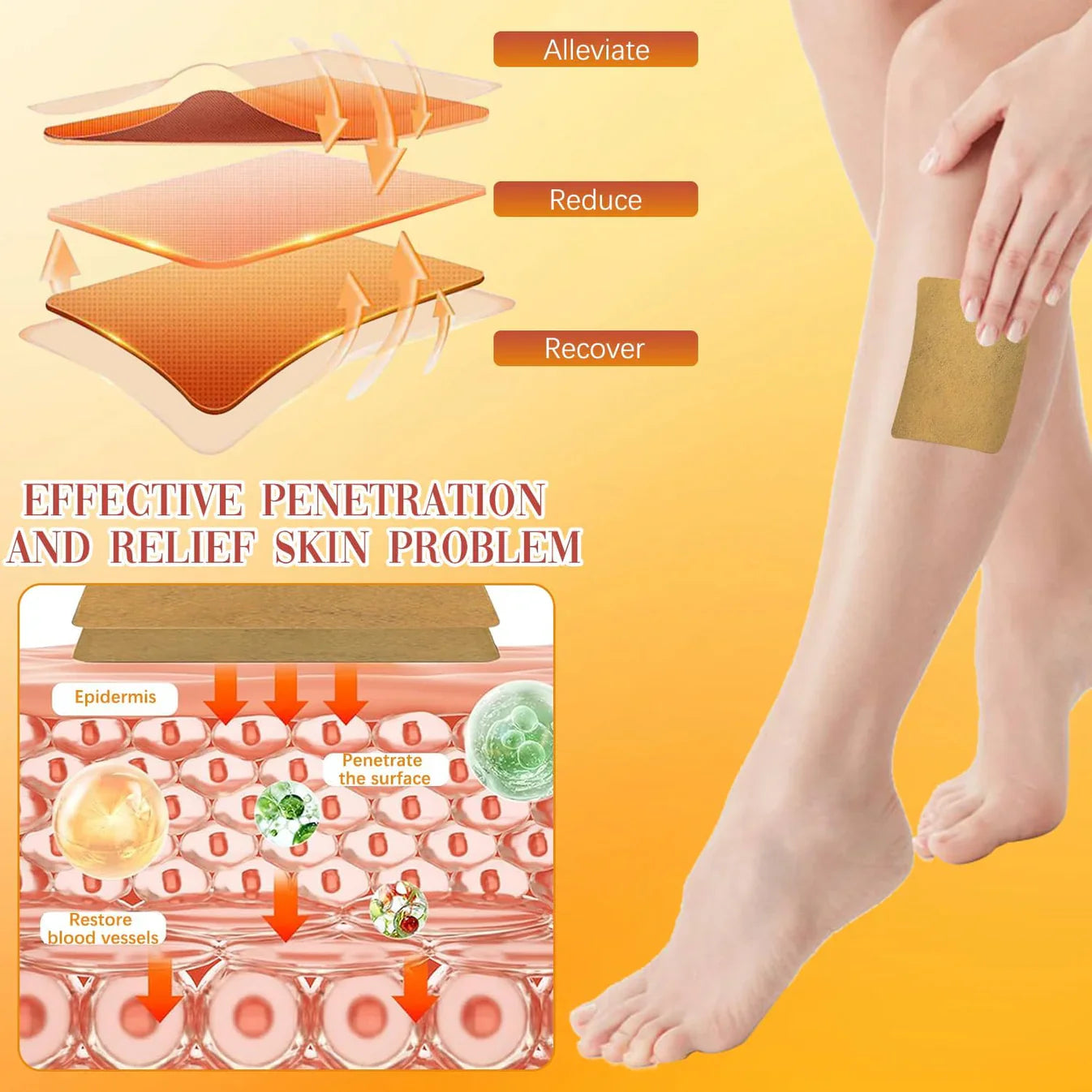 Dealdome™ Spider & Varicose Vein Patches | Natural Herbal Therapy for Swelling, Fatigue & Vein Health