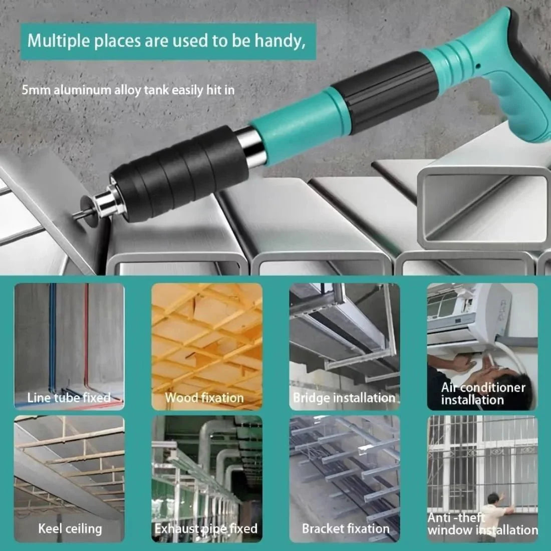 Manual Steel Nail Gun Tool for Wood & Wall Fixing