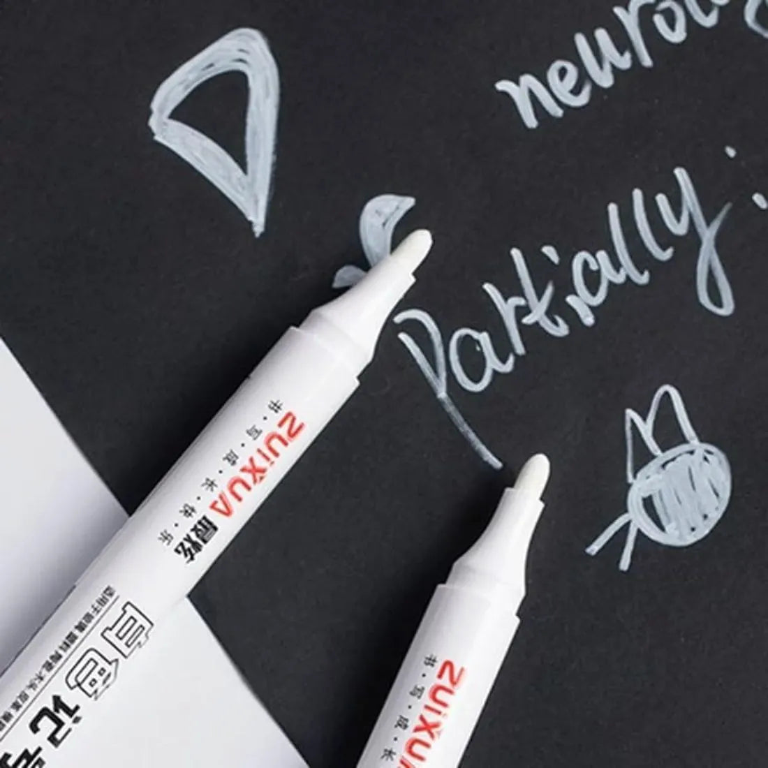 Waterproof White Tyre Marker Pens for Cars and Bikes – Pack of 10