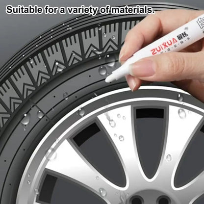 Waterproof White Tyre Marker Pens for Cars and Bikes – Pack of 10
