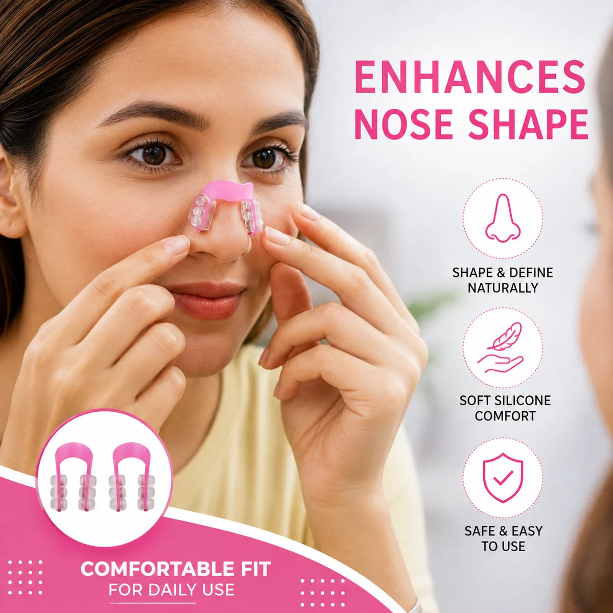 Silicone Nose Shaper Clip – Buy 1 Get 1 Free