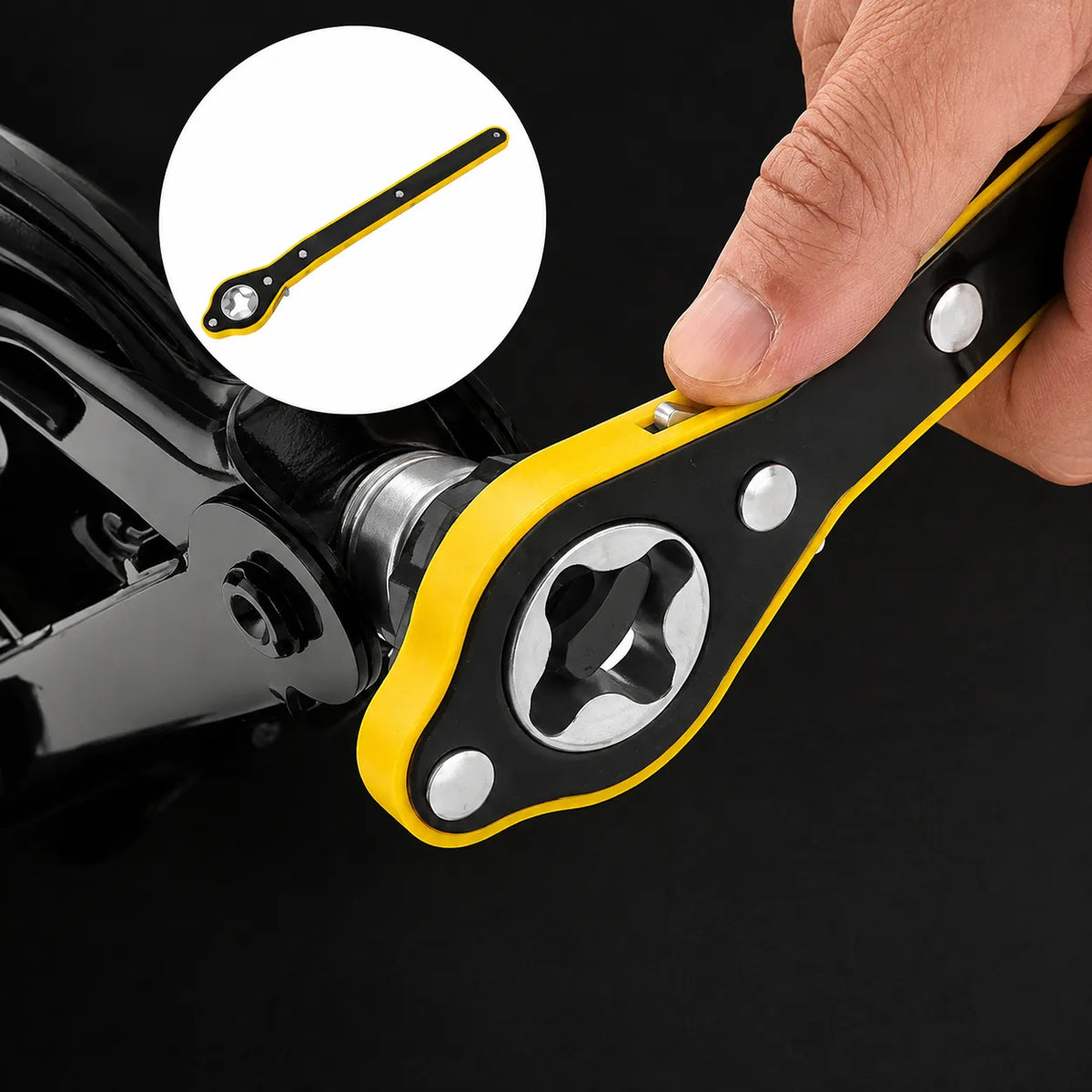 Car Jack Lifting Tool with Emergency Tyre Repair Kit
