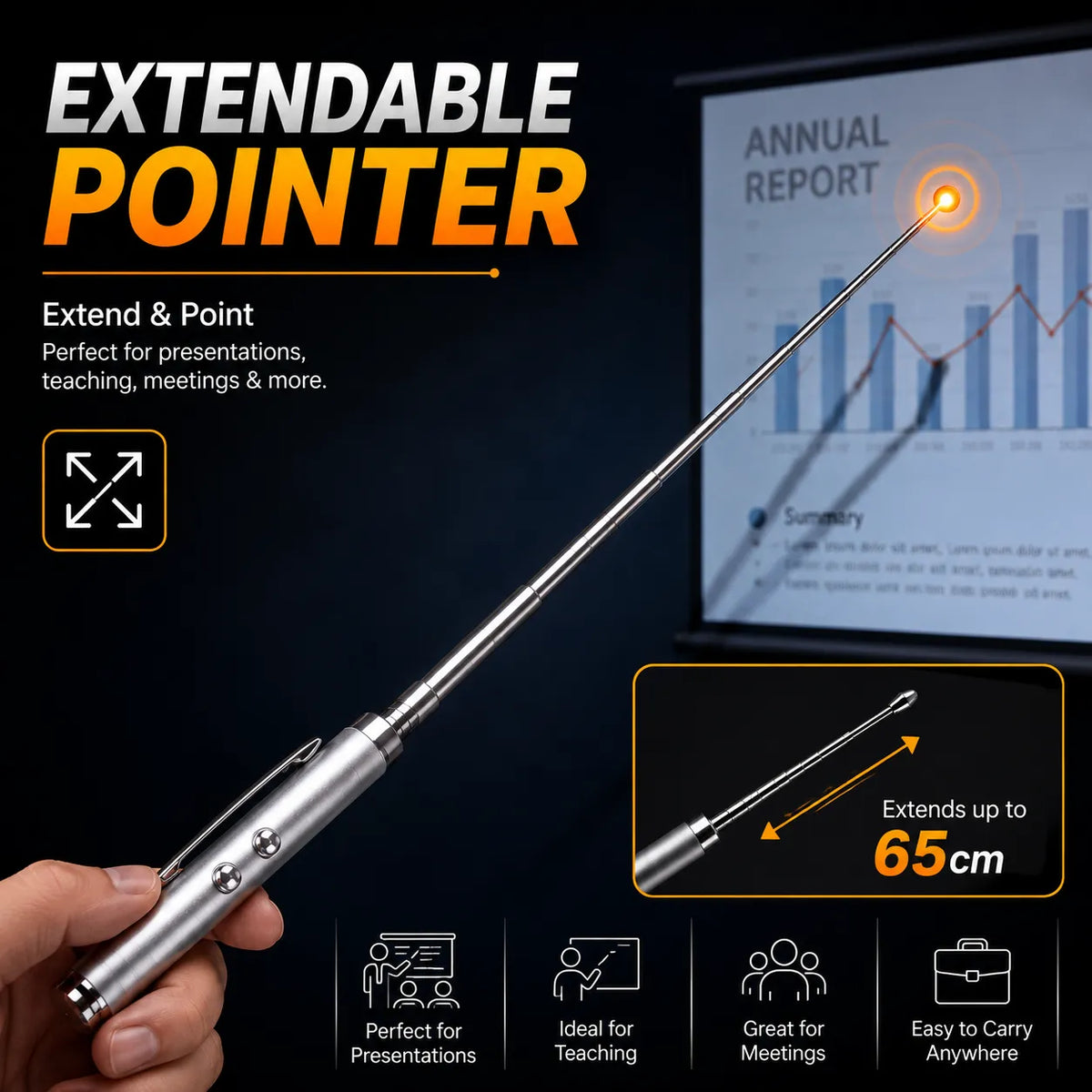 5-in-1 Multi-Function Antenna Pen with LED Light