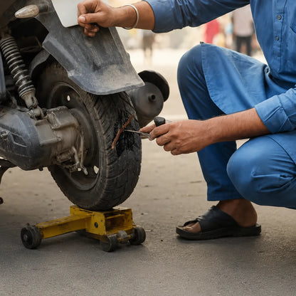 Car Jack Lifting Tool with Emergency Tyre Repair Kit
