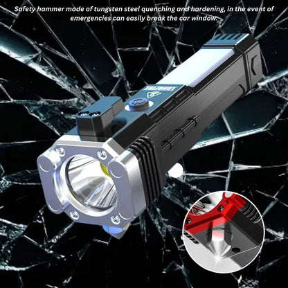 Portable Rechargeable LED Torch with Built-In Power Bank