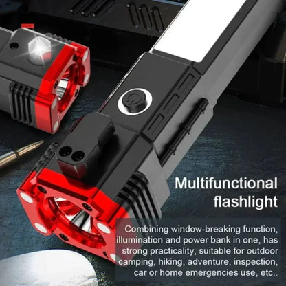 Portable Rechargeable LED Torch with Built-In Power Bank