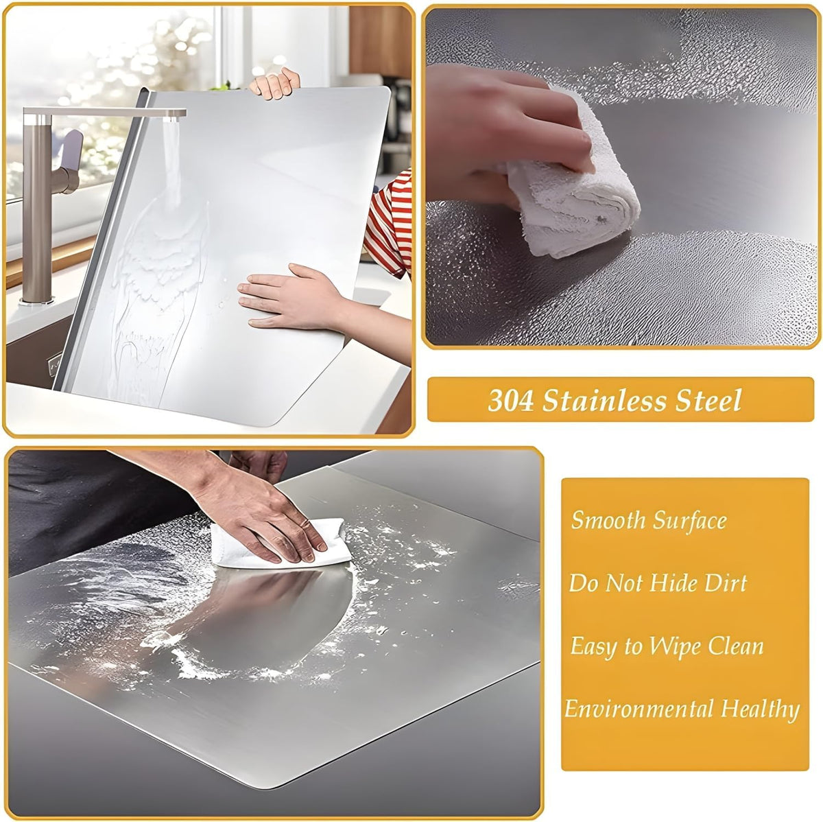 Premium Stainless Steel Chopping Board – Ultra-Durable, Hygienic & Rust-Resistant Cutting Board for Kitchen
