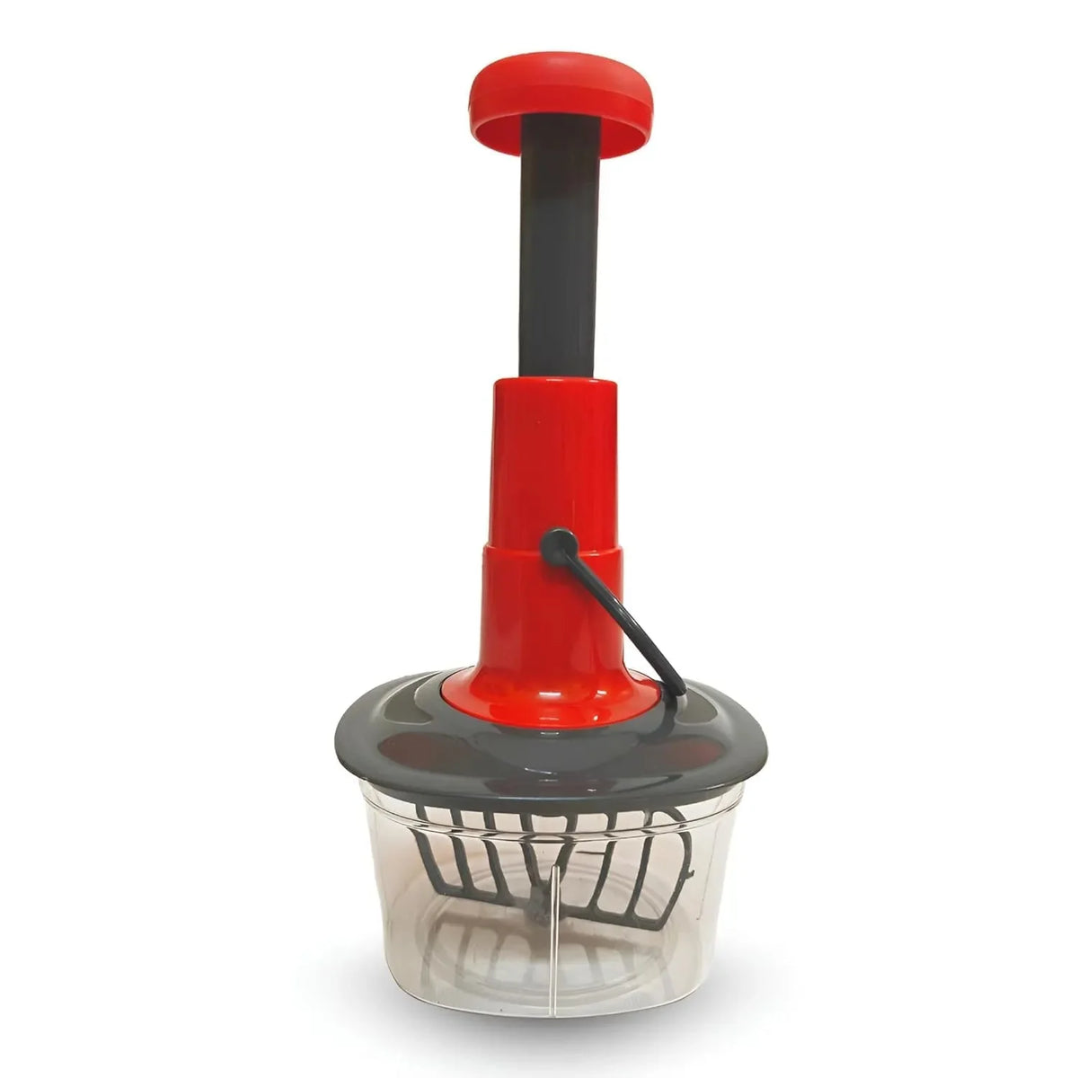 Push Chopper Manual Hand Press Chopper with 3 Sharp Blades – Quick & Effortless Vegetable & Fruit Cutter