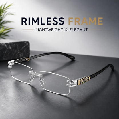 Rimless Adaptive Power Reading Glasses