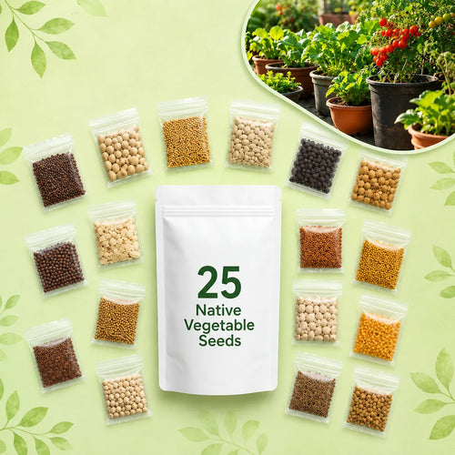 25-Variety Native Vegetable Seeds for Home Gardening